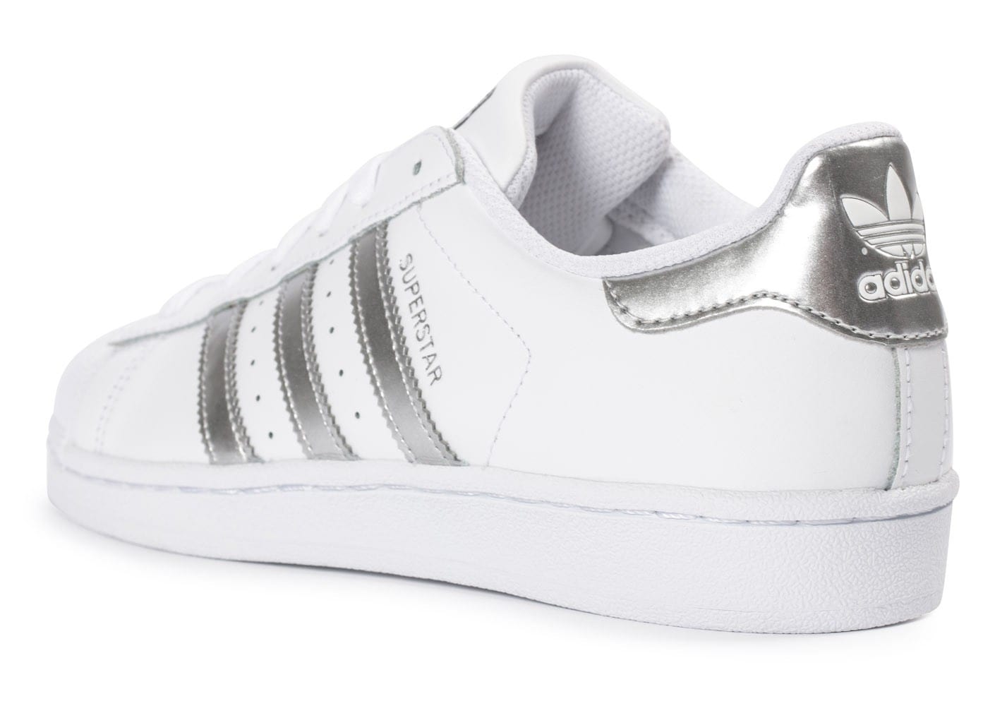 adidas superstar blanc et argent femme