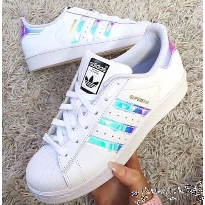 adidas superstar noir holographique