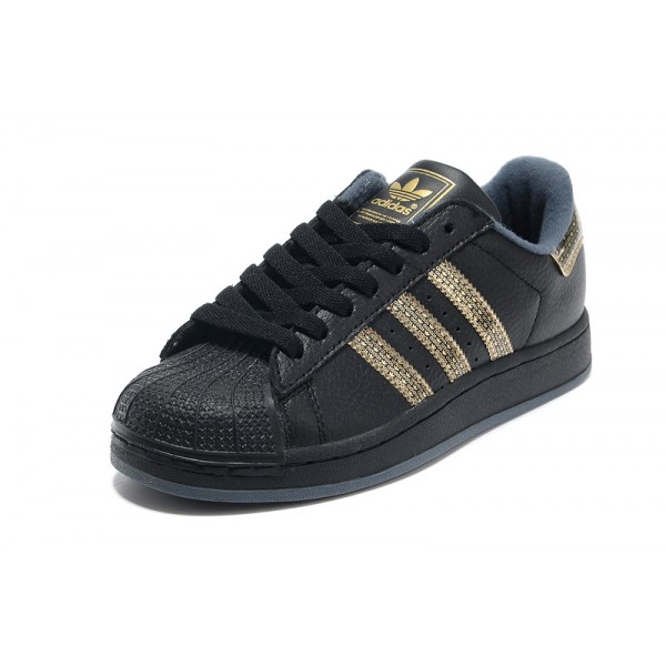 adidas superstar femme noir et doré