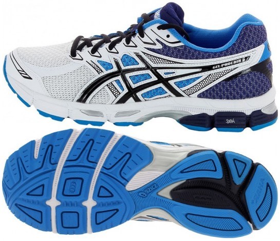 asics blanche bleu