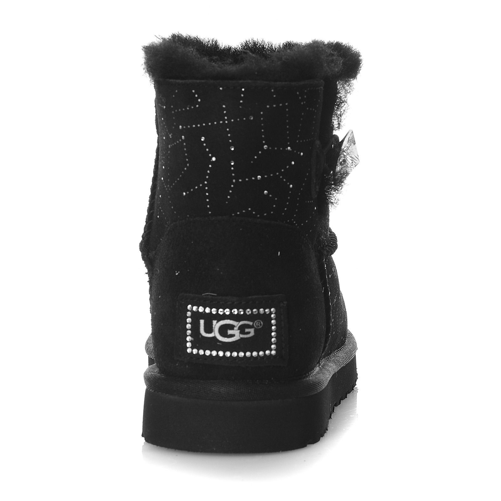 ugg noire avec noeud ugg noire avec noeud